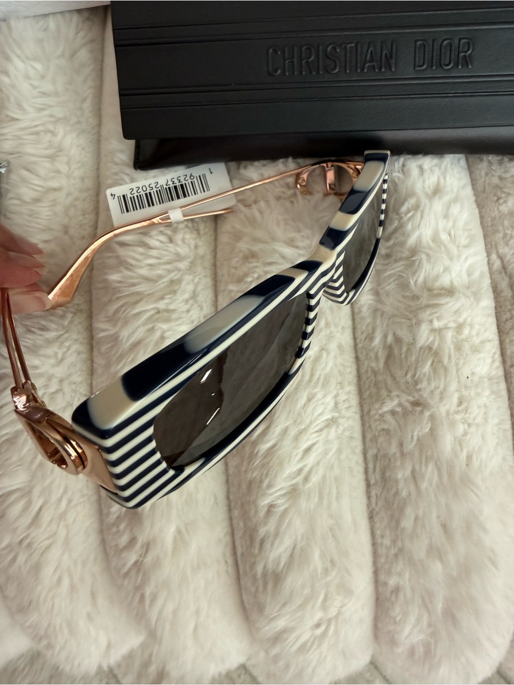 DIOR 30Montaigne S14I 54mm Rectangular Sunglasses BLUE NWT case and box - Picture 8 of 13